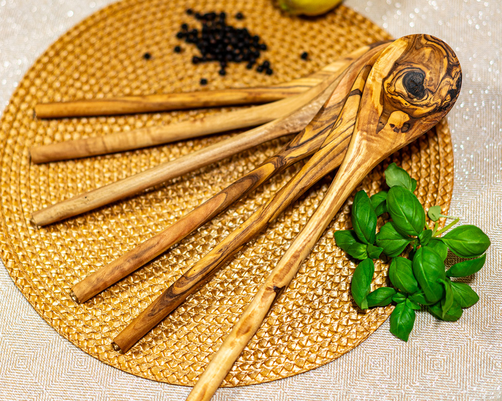 Kochlöffel rund – Olivenholz, 30 cm – Bild 3