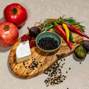 Olivenholz Vesperbrett – rustikal, 30–34 cm